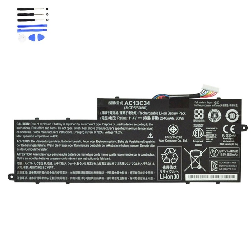 30Wh Acer AC13C34 Battery
