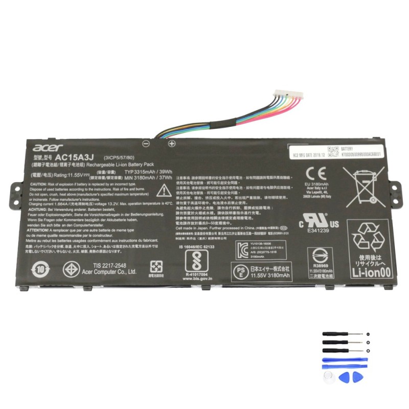 39Wh Acer AC15A3J Battery
