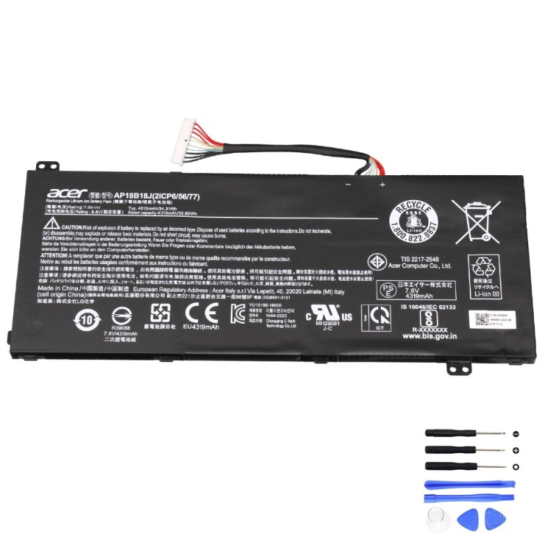 34.31Wh Acer AP18B18J Battery