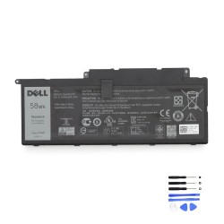 58Wh Dell F7HVR Battery
