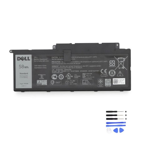 58Wh Dell F7HVR Battery