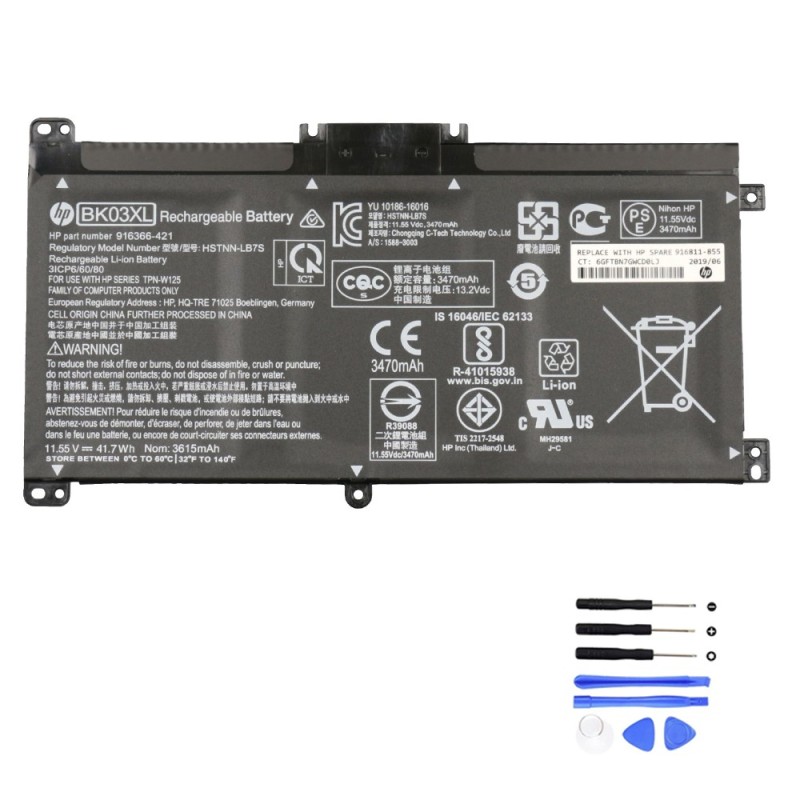 41.7Wh HP BK03XL Battery