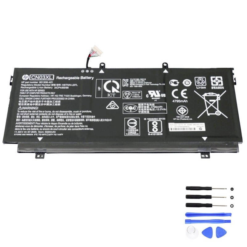 57.9Wh HP CN03XL Battery Long Line