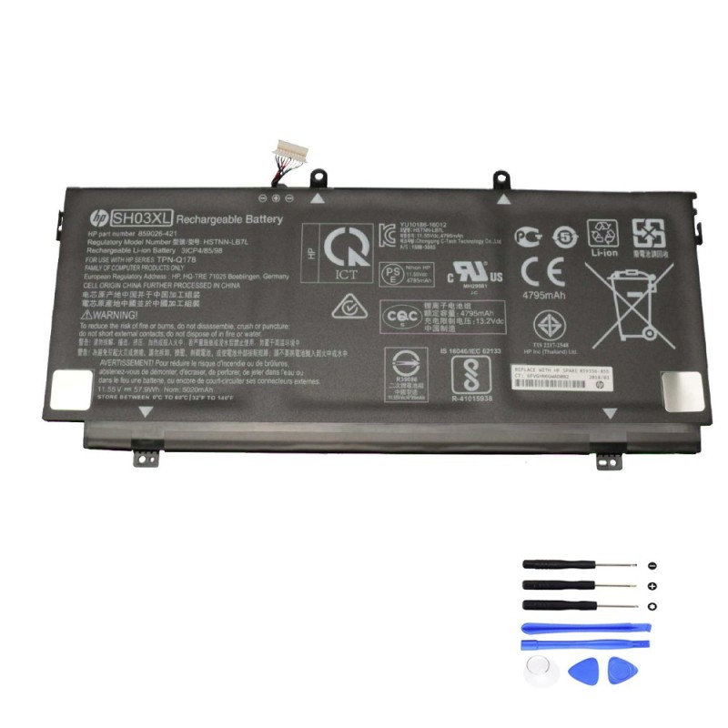57.9Wh HP SH03XL Battery Short Line