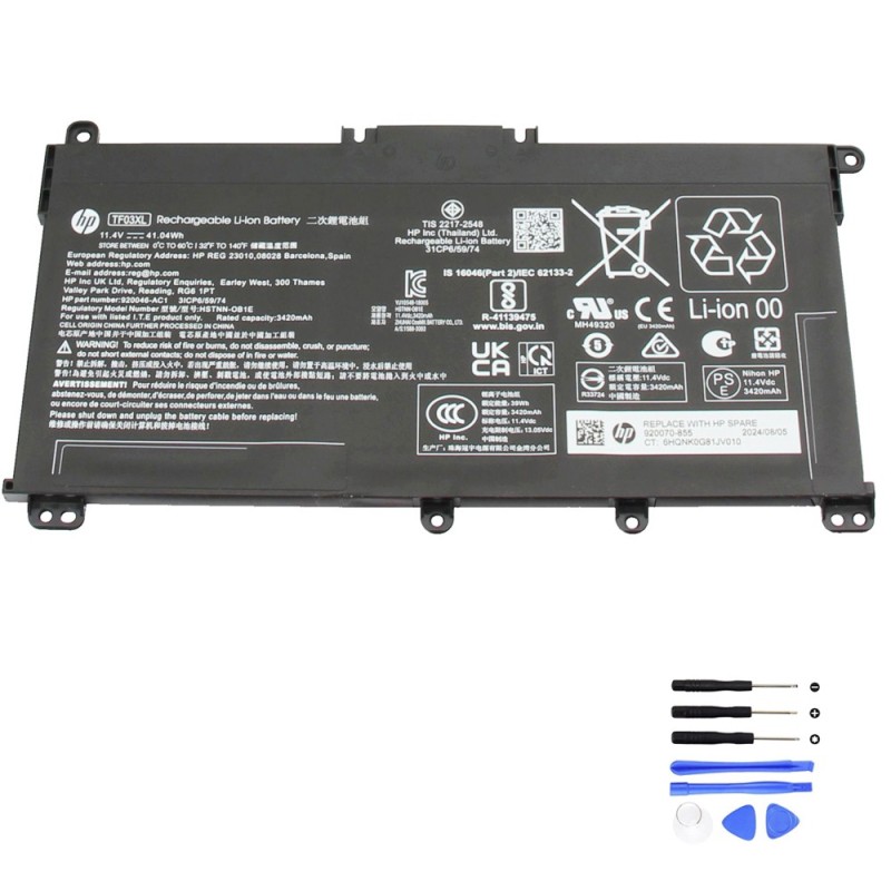 41.9Wh HP TF03XL Battery
