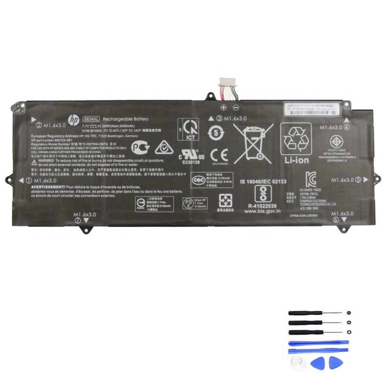 41.58Wh HP Pro Tablet x2 612 G2 SE04XL Battery