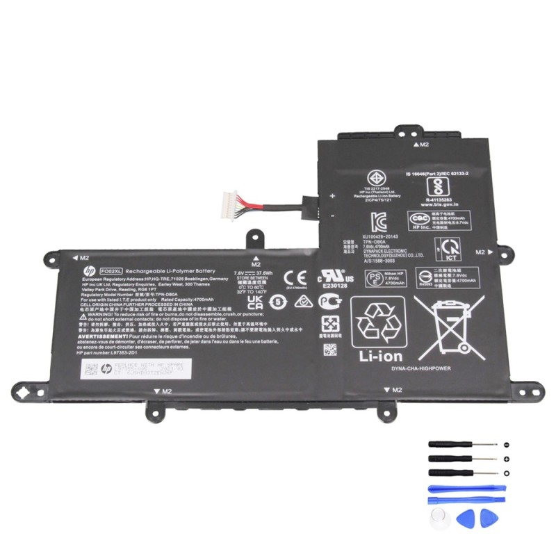 37.6Wh HP FO02XL Battery