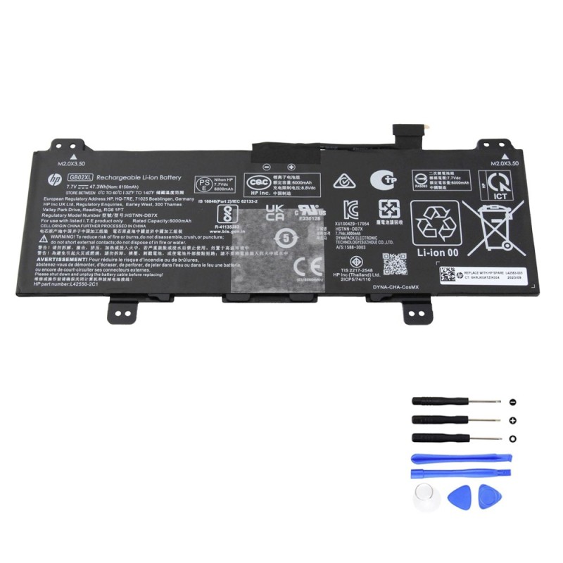 47.31Wh HP GB02XL Battery
