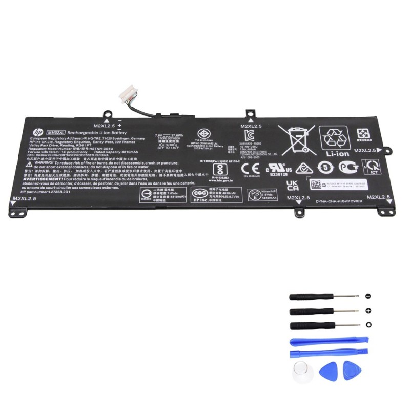 37.6Wh HP MM02XL Battery