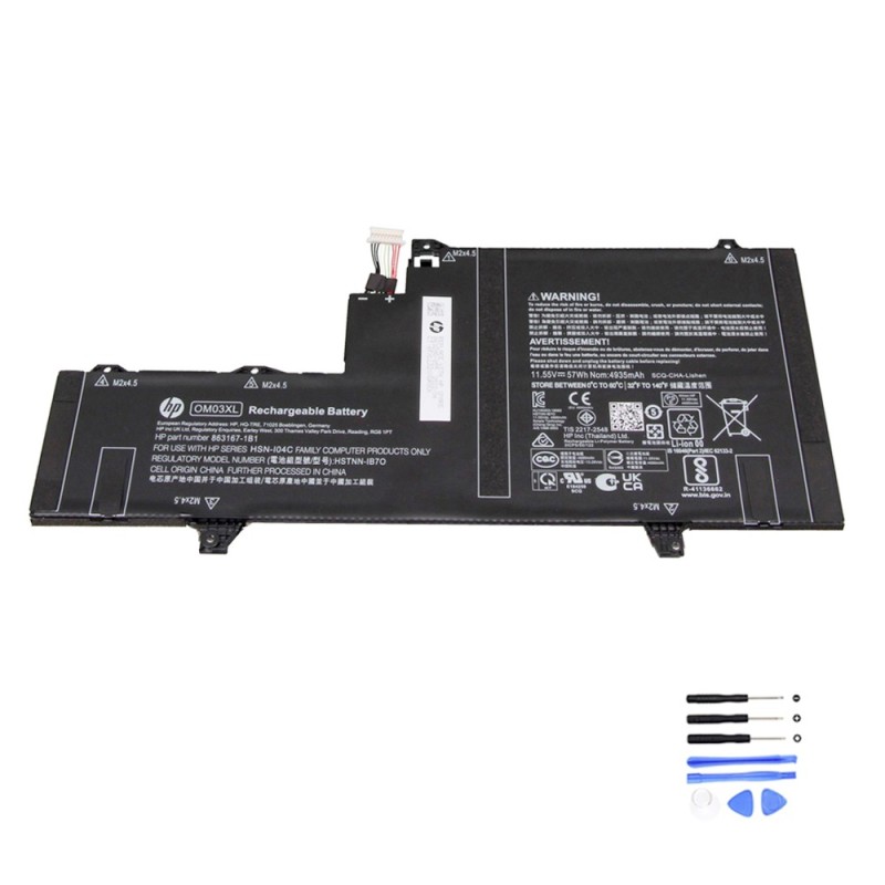 57Wh HP EliteBook x360 1030 G2 OM03XL Battery
