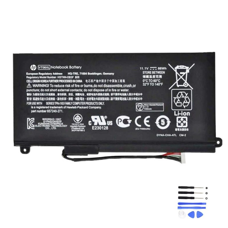 86Wh HP VT06XL Battery