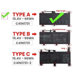 66Wh Asus C41N1731-A Battery