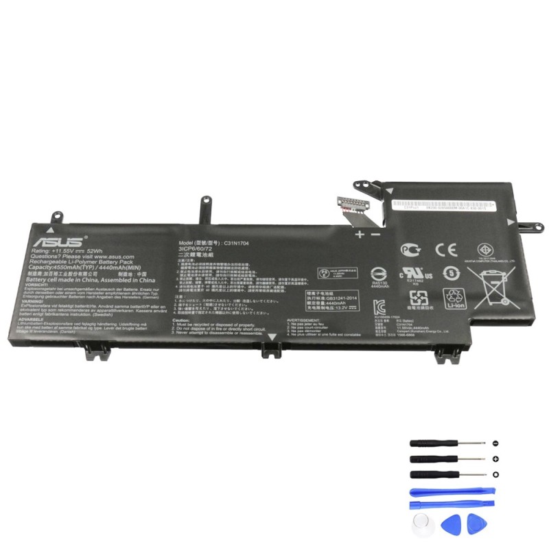 52Wh Asus C31N1704 Battery