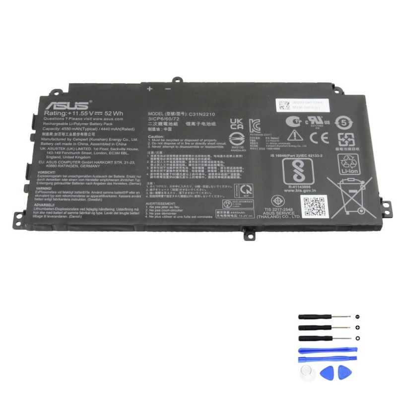 52Wh Asus C31N2210 Battery