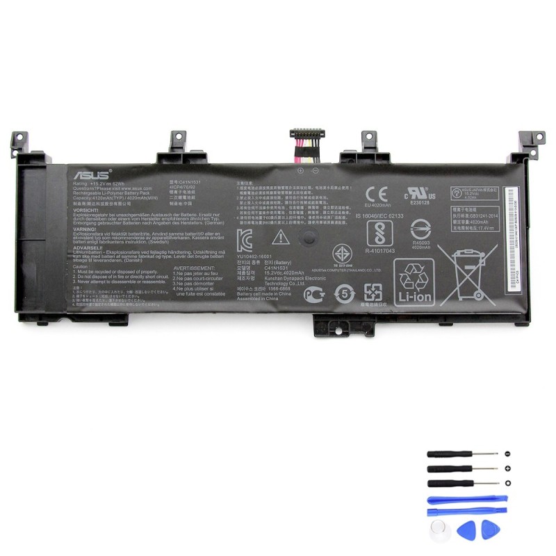 62Wh Asus C41N1531 Battery