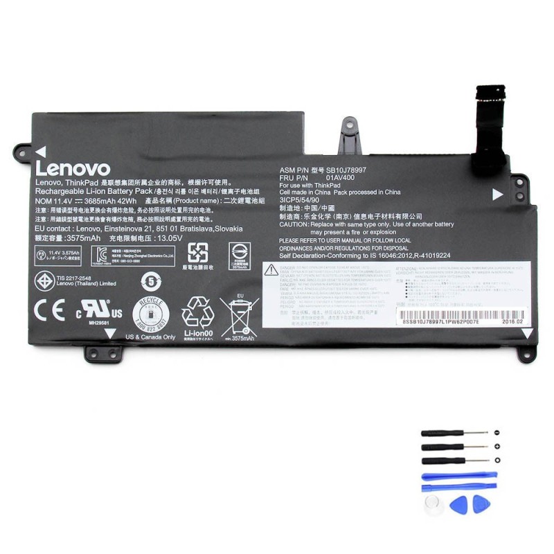 42Wh Lenovo 01AV400 Battery