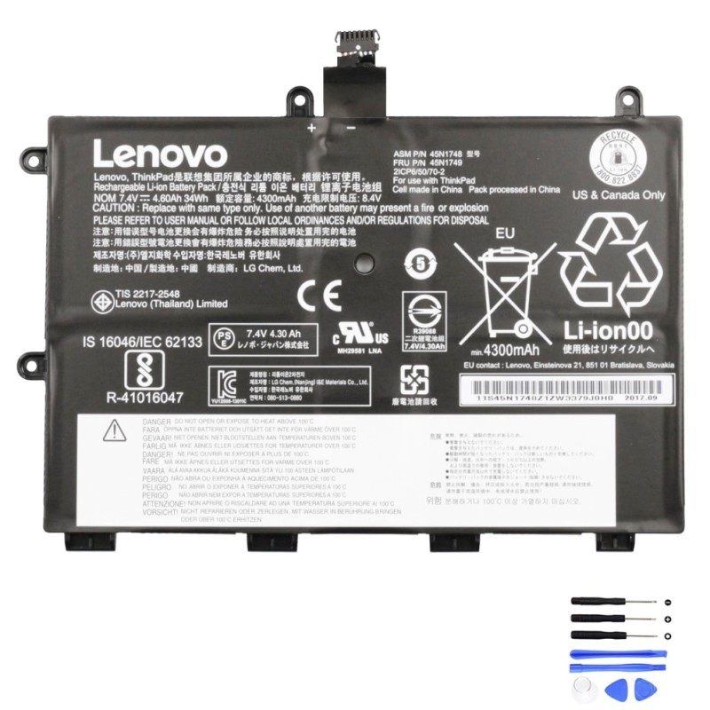 34Wh Lenovo 45N1748 Battery