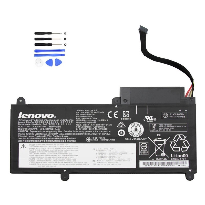 47Wh Lenovo 45N1754 Battery