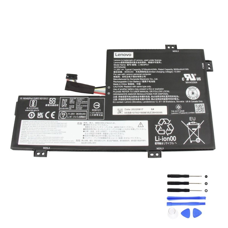 42Wh Lenovo L18D3PG1 Battery
