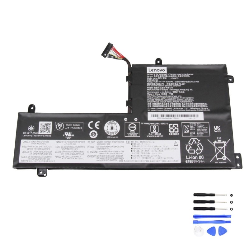 52.5Wh Lenovo L17M3PG1 A Battery
