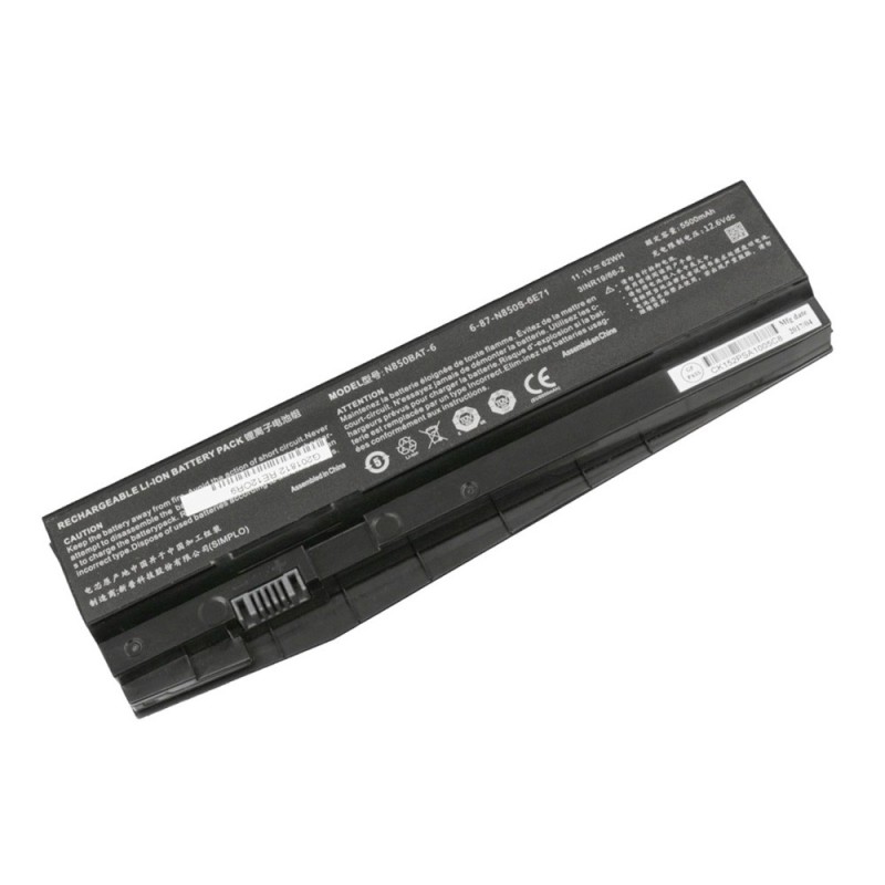 62Wh Clevo N850BAT-6 Battery