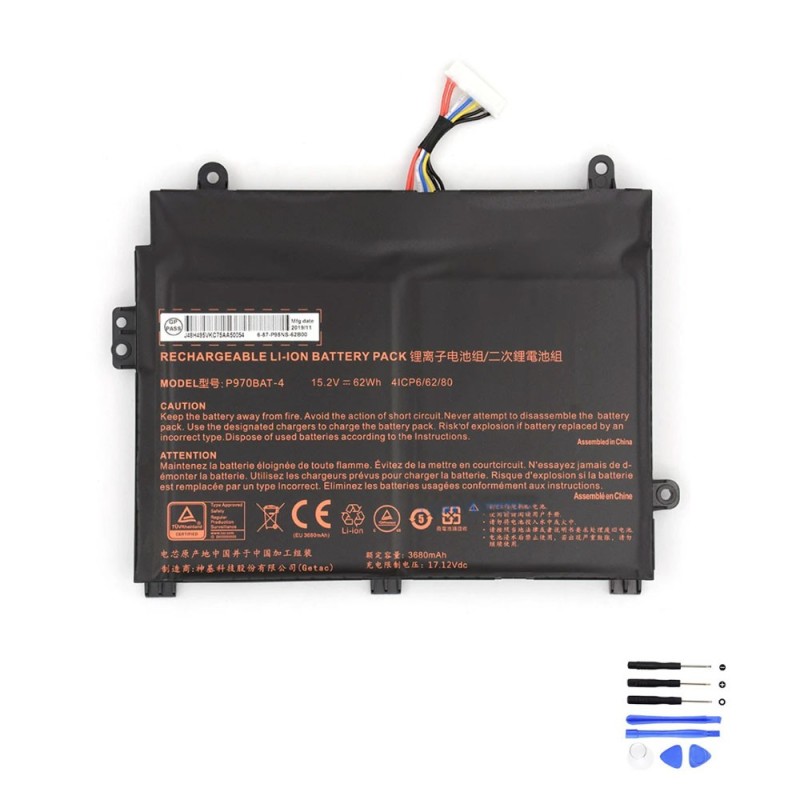 62Wh Clevo P970BAT-4 Battery