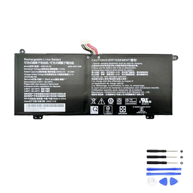45.6Wh Medion 4588105-2S B Battery