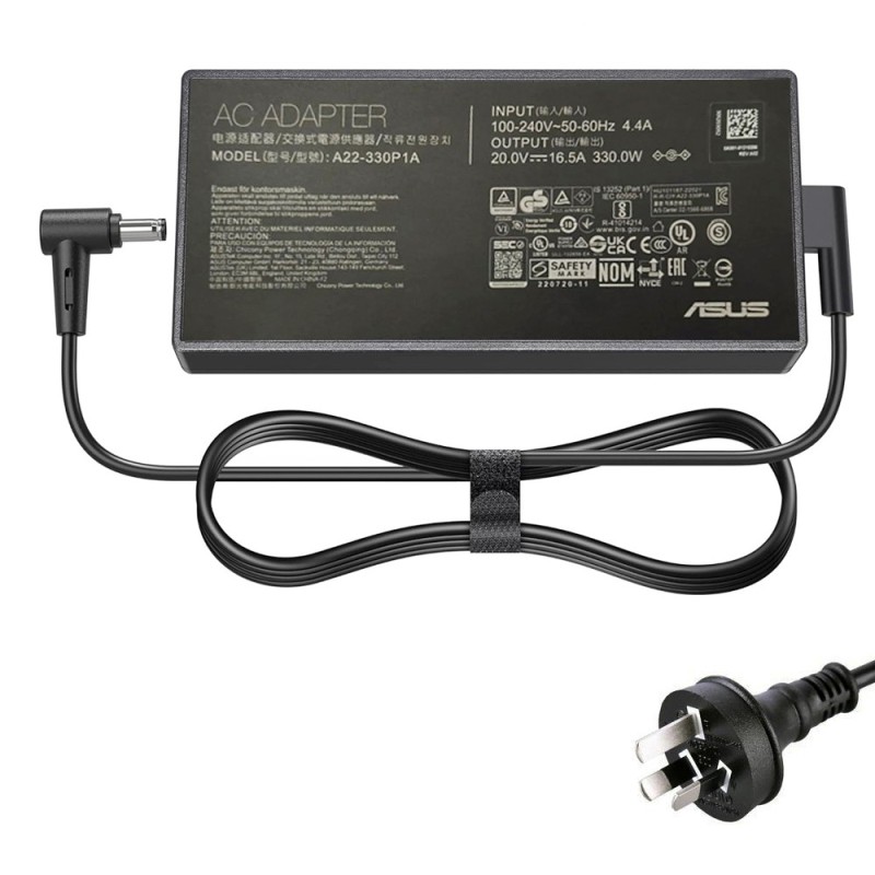 20V 16.5A 330W Asus 6.0mm 3.7mm AC Adapter Charger