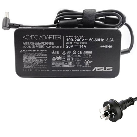20V 14A 280W Asus 7.4mm 5.0mm AC Adapter Charger