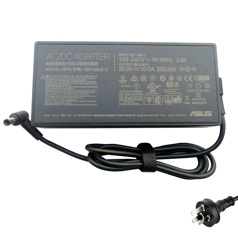20V 10A 200W Asus 6.0mm 3.7mm AC Adapter Charger