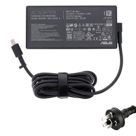 20V 9A 180W Asus Rectangle Conn AC Adapter Charger