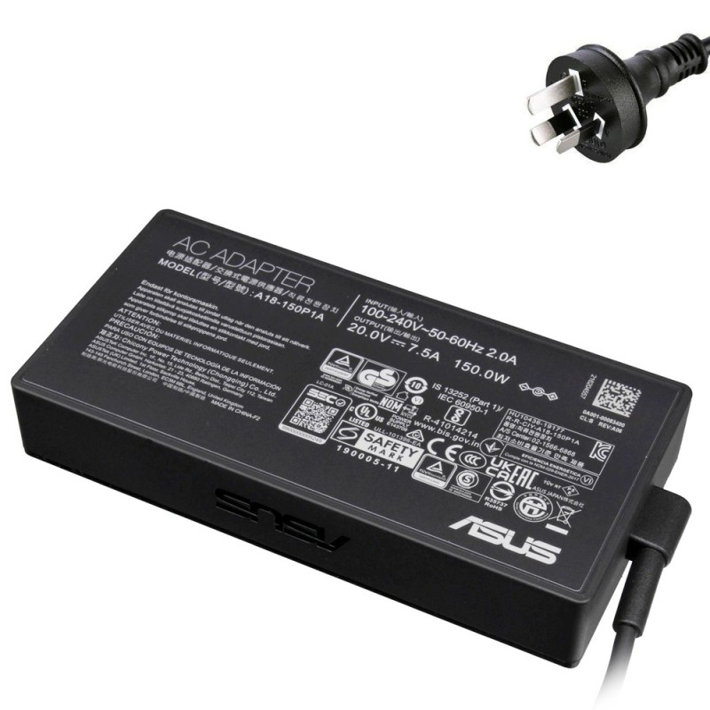 20V 7.5A 150W Asus 6.0mm 3.7mm AC Adapter Charger