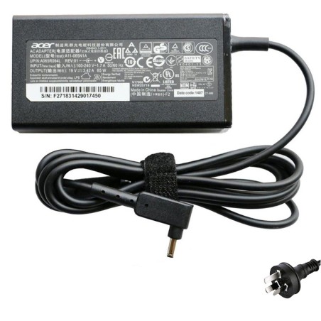 19V 3.42A 65W Acer 3.0mm 1.1mm AC Adapter Charger