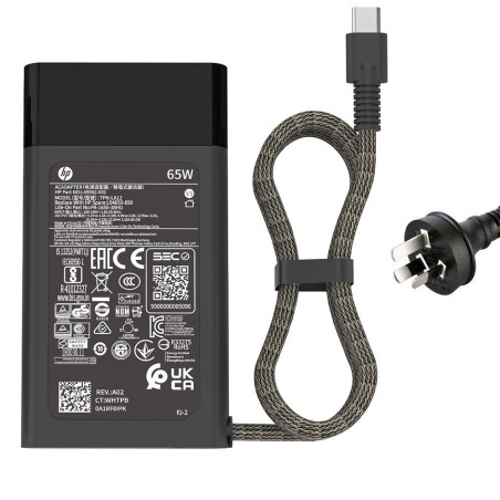 20V 3.25A 65W HP USB-C Adapter Charger with Rounded Corners