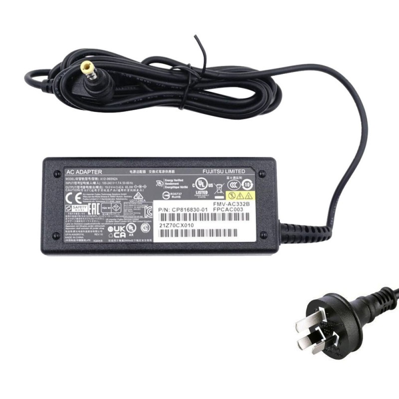 19V 3.42A 65W Fujitsu 5.5mm 2.5mm AC Adapter Charger
