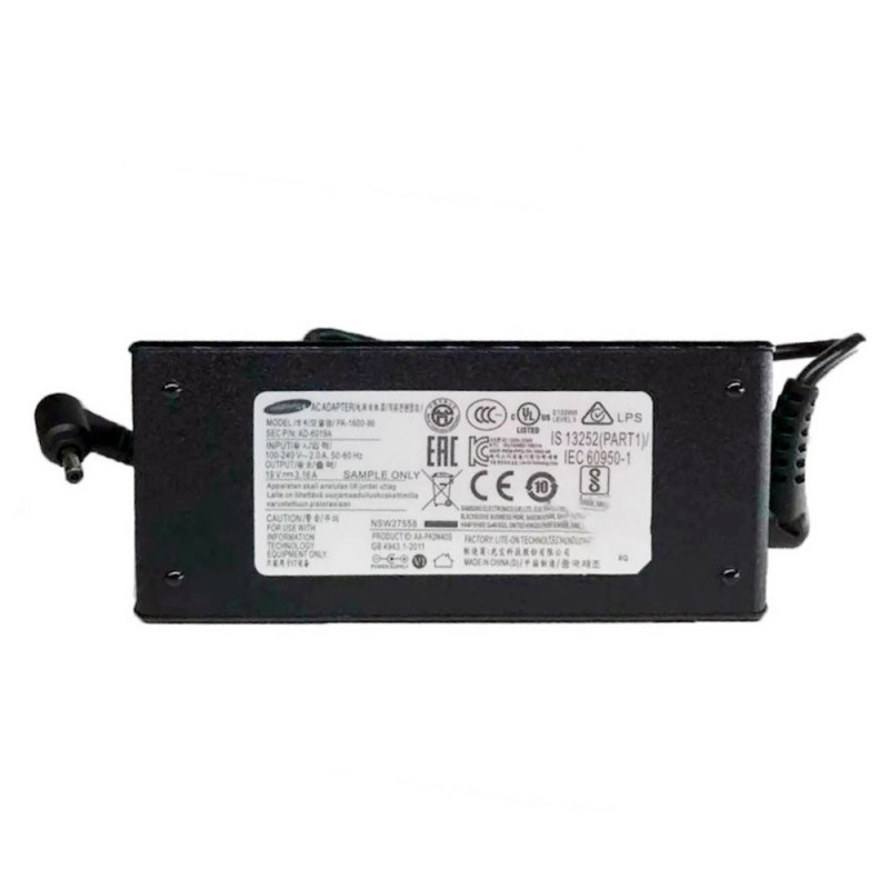 19V 3.16A 60W Samsung 3.0mm 1.0mm AC Adapter Charger