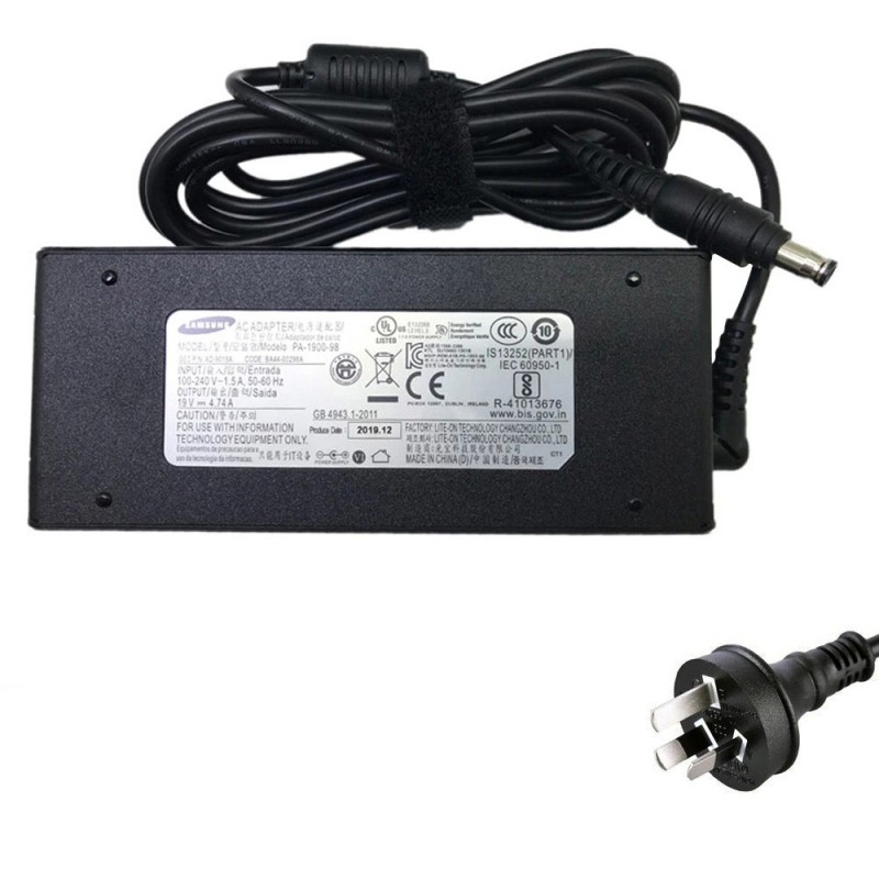 19V 4.74A 90W Samsung 5.5mm 3.3mm AC Adapter Charger