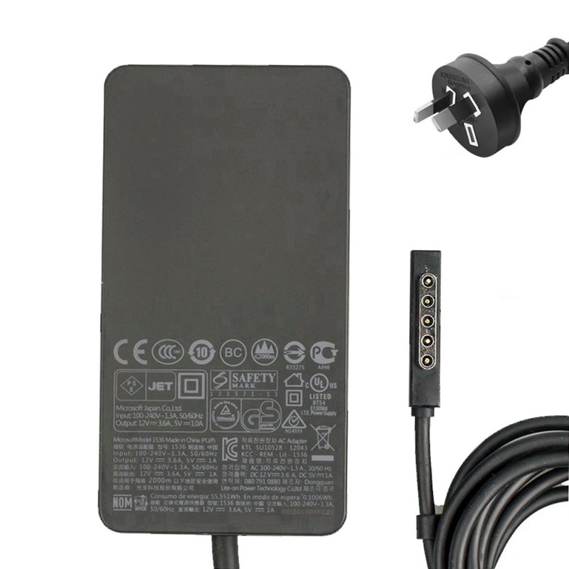 12V 3.6A 48W Microsoft 5Pin AC Adapter Charger
