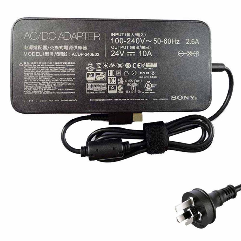 24V 9.4A-10A 240W Sony ACDP-240E01 ACDP-240E02 Rectangular TV Adapter Charger