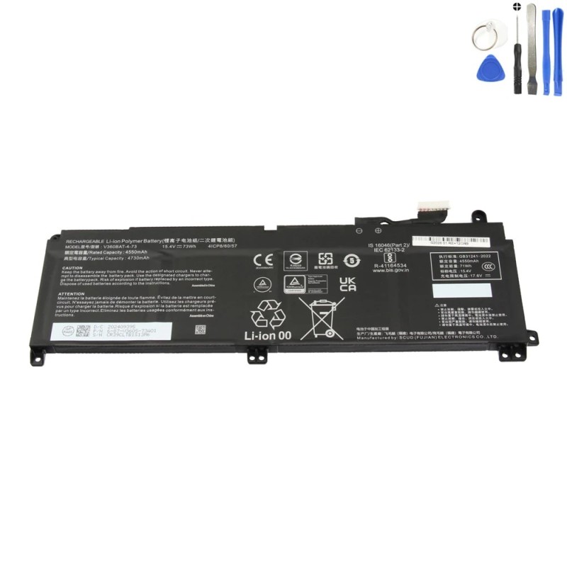 73Wh Gigabyte V360BAT-4-73 Battery