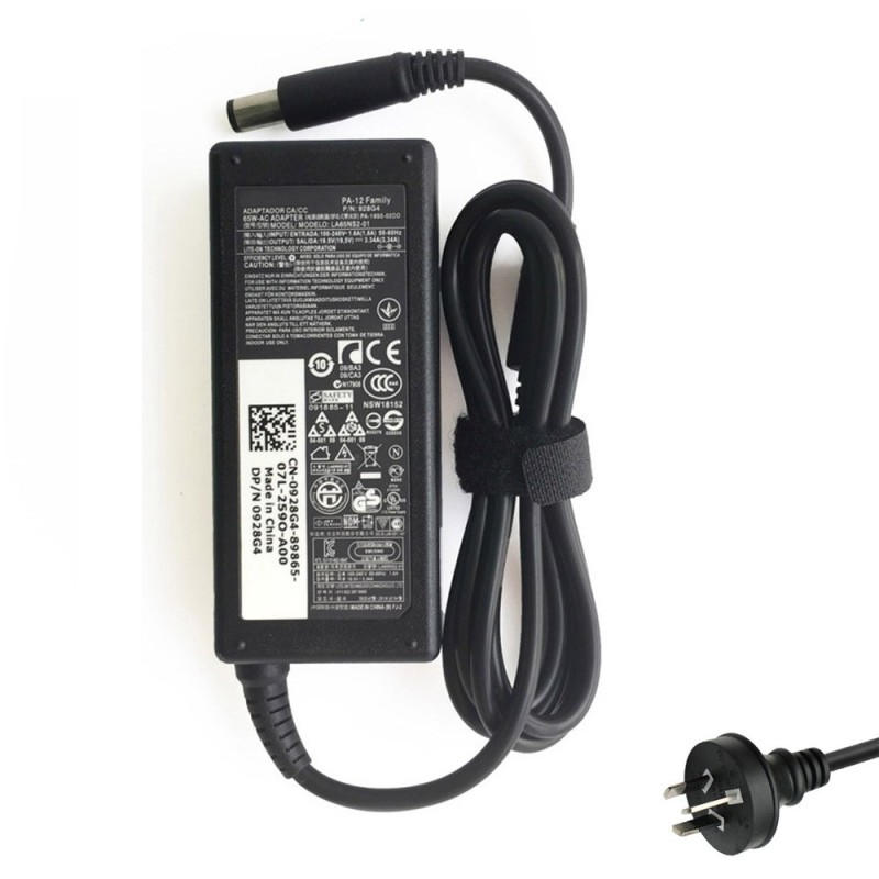 Replacement for 19.5V 3.34A 65W Dell 7.4mm 5.0mm AC Adapter Charger