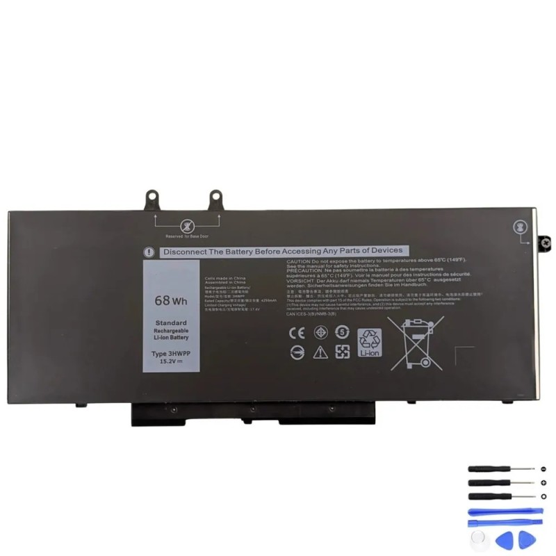 Replacement 68Wh Dell 3HWPP Battery