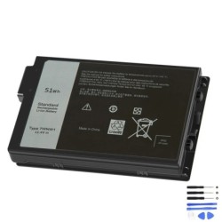 Replacement 51Wh Dell 7WNW1 Battery