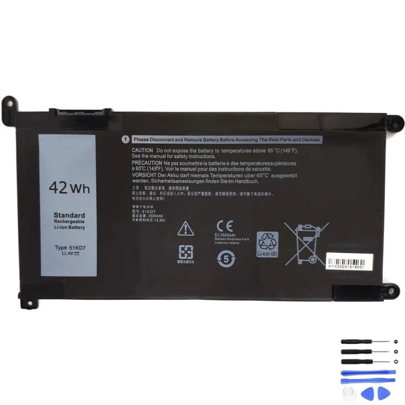 Replacement 42Wh Dell 51KD7 Battery