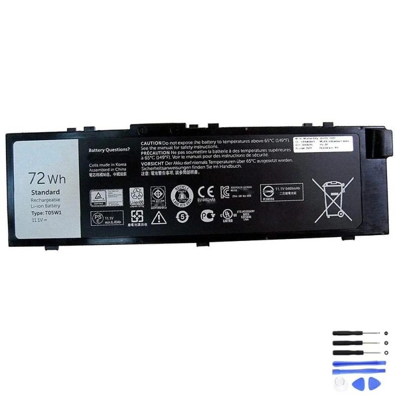 Replacement 72Wh Dell T05W1 Battery