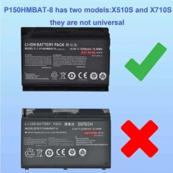 76.96Wh Clevo P150HMBAT-8 X510S Battery