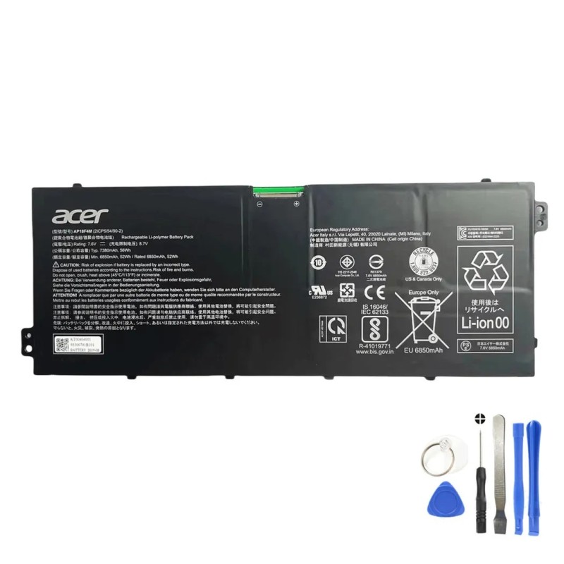 52Wh Acer AP18F4M Battery