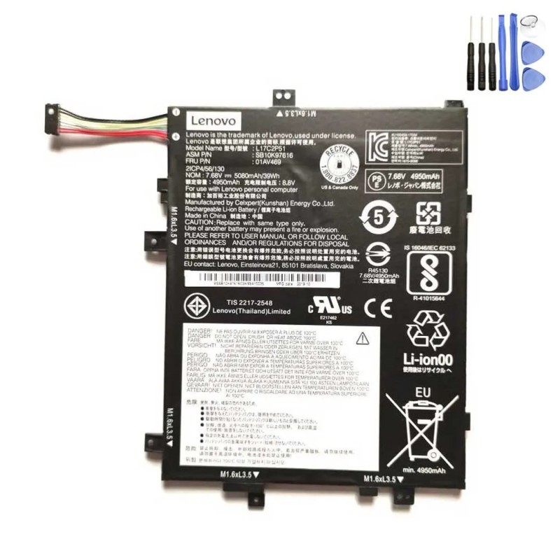 39Wh Lenovo L17C2P51 Battery
