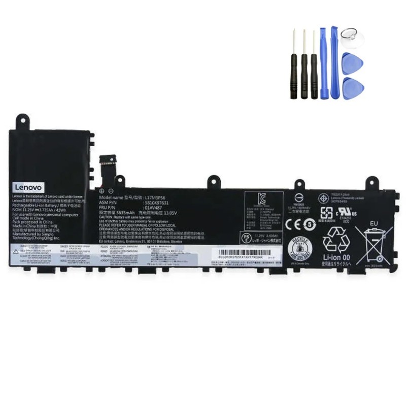 42Wh Lenovo L17L3P54 Battery