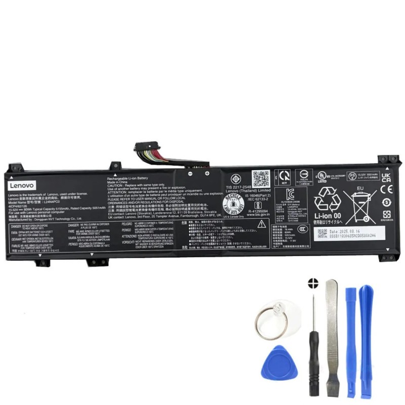 80Wh Lenovo L24B4PC0 Battery